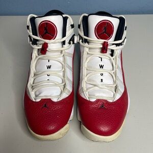 Nike Jordan 6 rings Red and White Air Jordan Sneakers men size 10.5 no box
